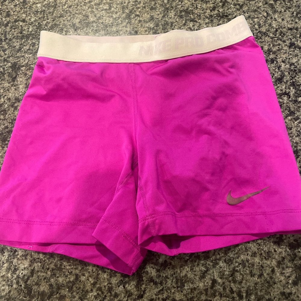 Nike Pro Combat Pink Compression Shorts